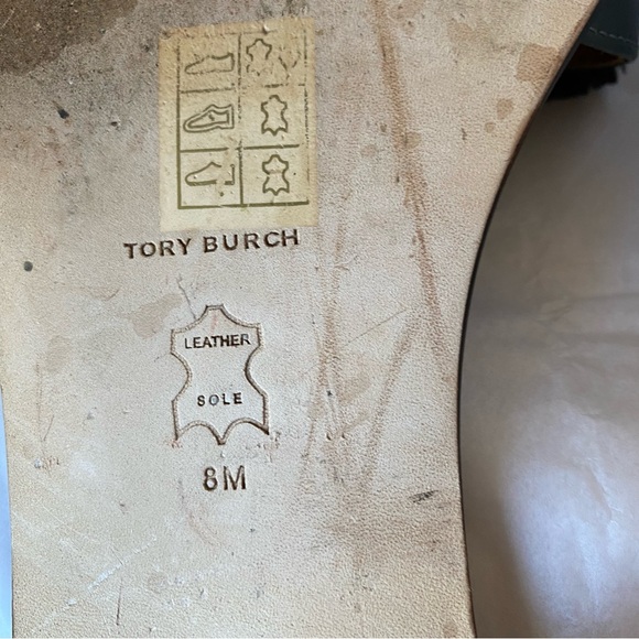 Tory Burch Rope Flat Slide Sandal Dress Calf GRAY Size 8 - Picture 12 of 12